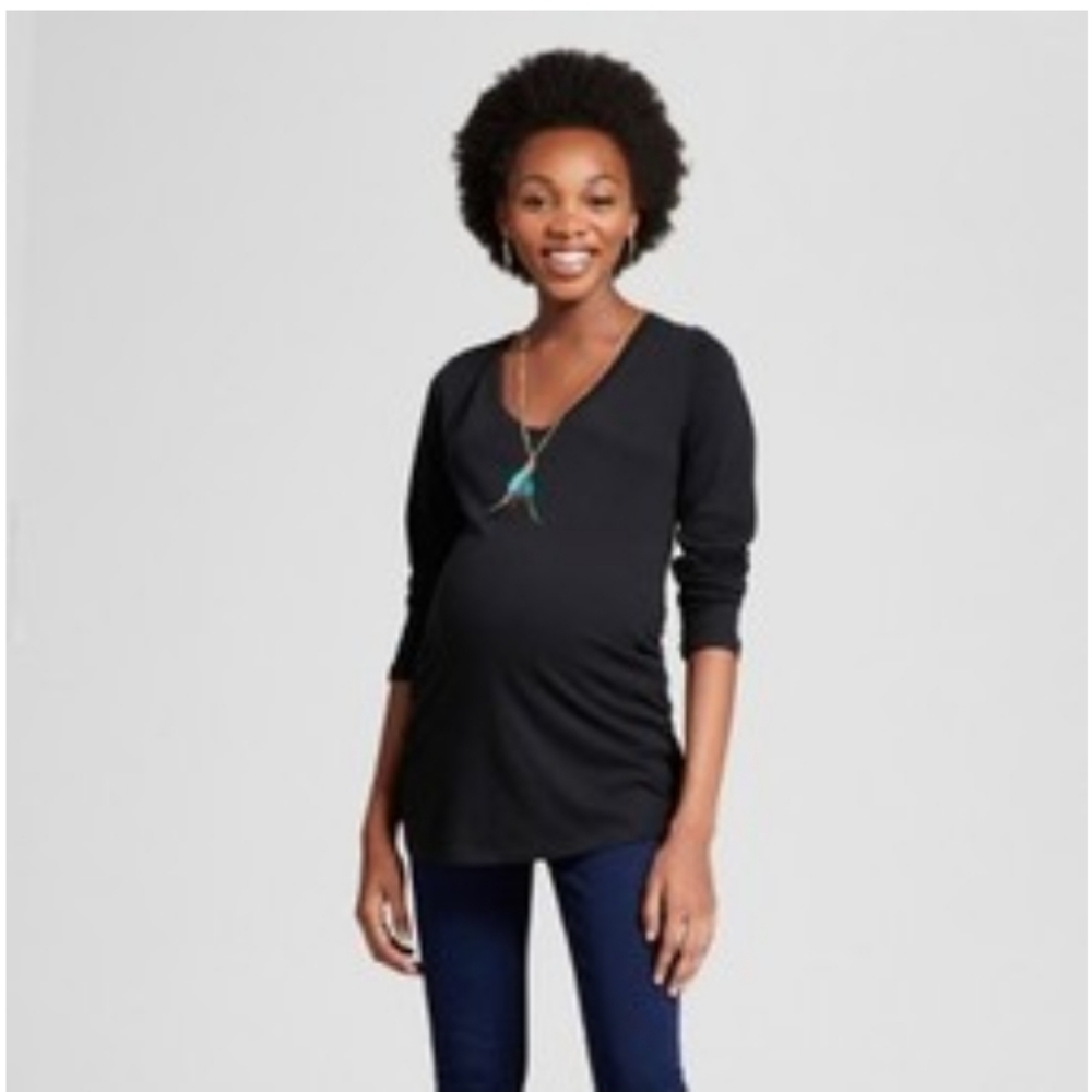 Women's  Long Sleeve Side Shirred TSHIRT